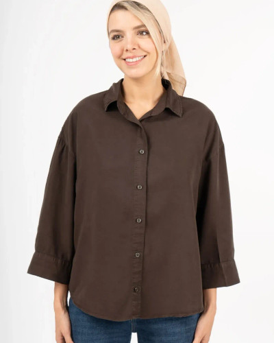 خرید شومیز زنانه سیلک کتان کروپین شیراز