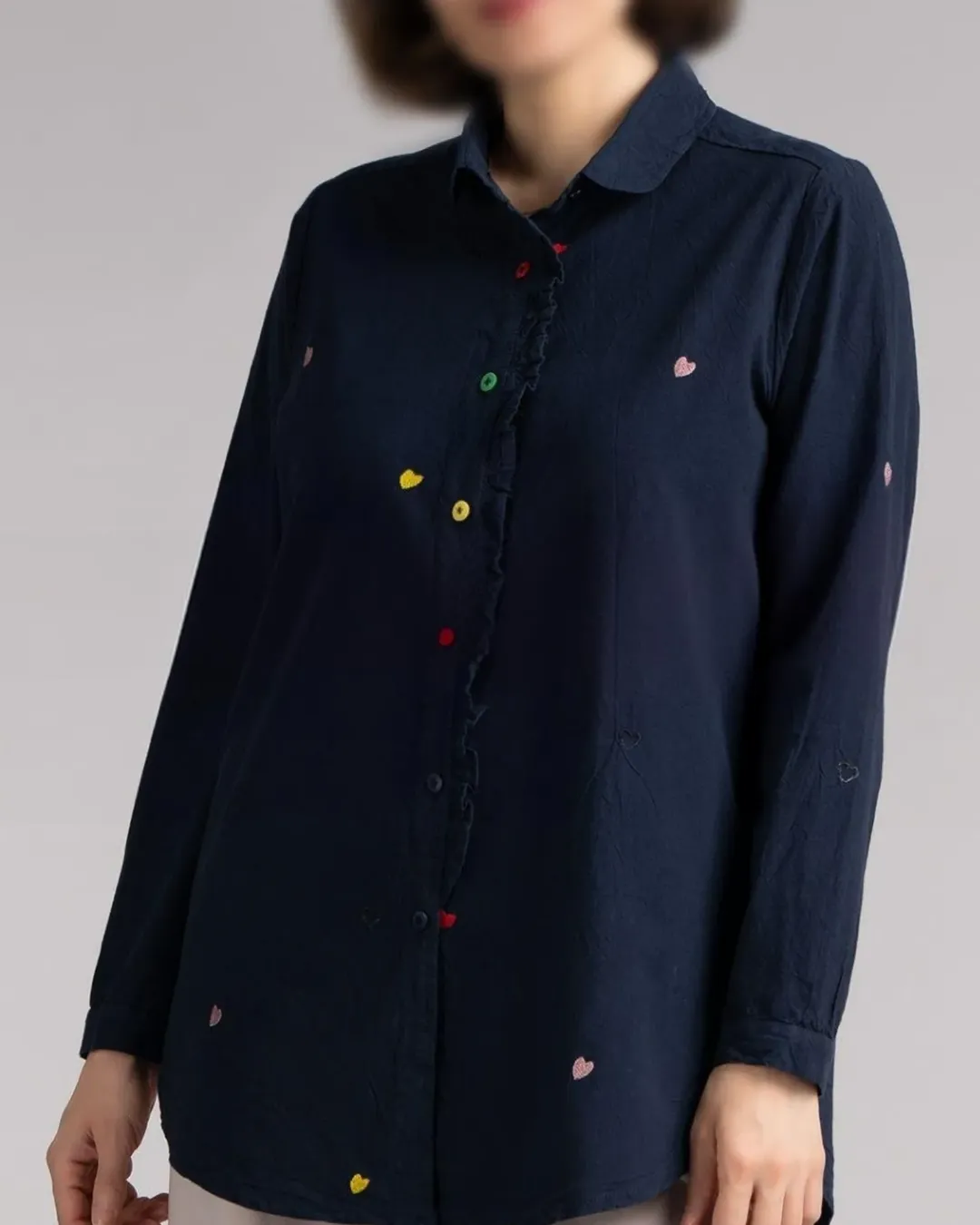 شومیز دلارام جنس الیاف طبیعی