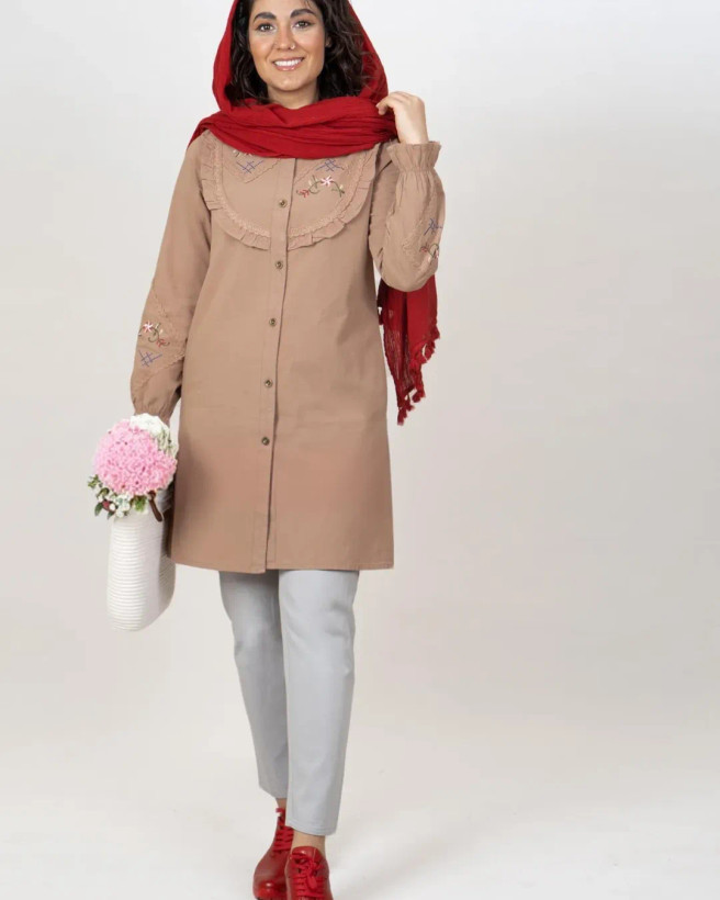 خرید مانتو زنانه الیاف طبیعی شیراز