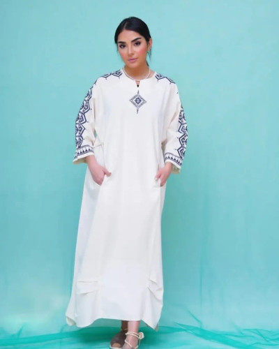 پیراهن زنانه لوزی جنس لینن کتان