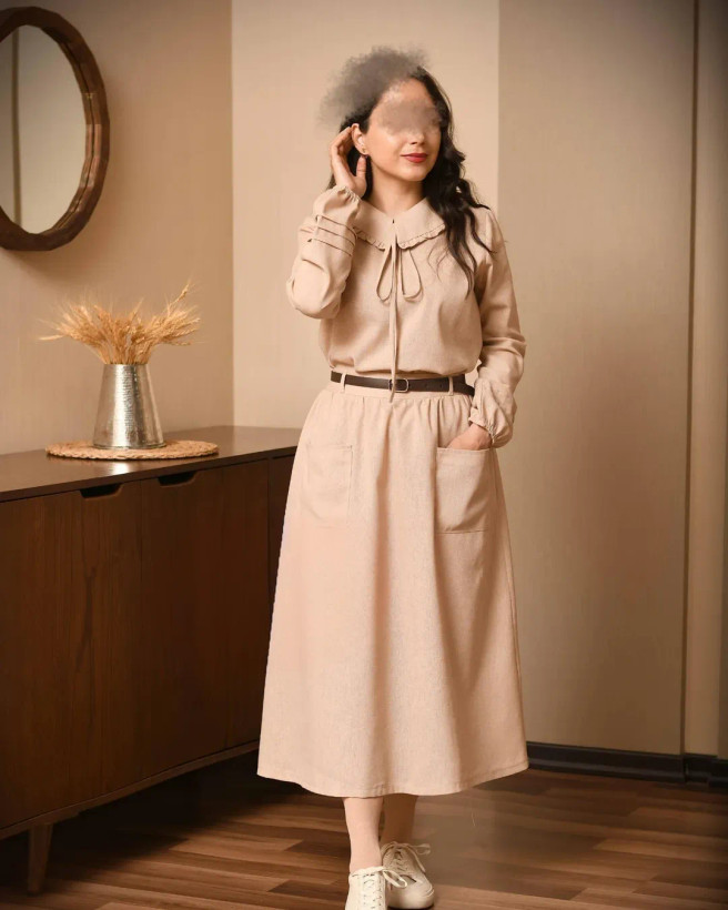 قیمت شومیز و دامن زنانه شالیزار لینن شیراز