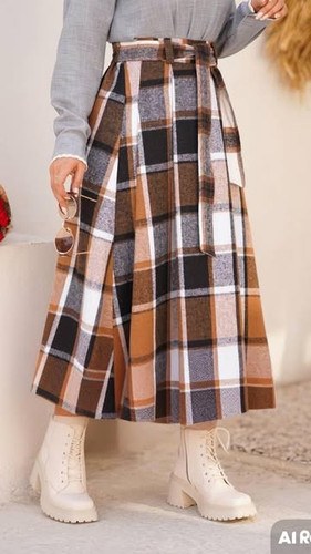 دامن زنانه طرحدار مانا جنس فوتر