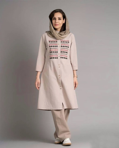 مانتو زنانه فرانک جنس الیاف طبیعی