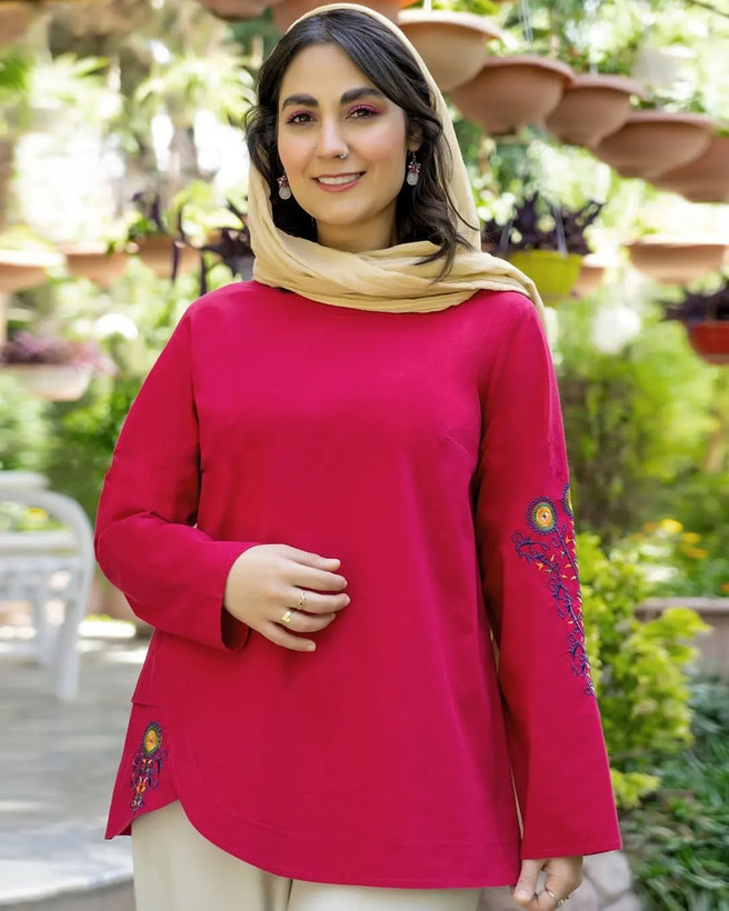 تونیک زنانه دردانه جنس الیاف طبیعی