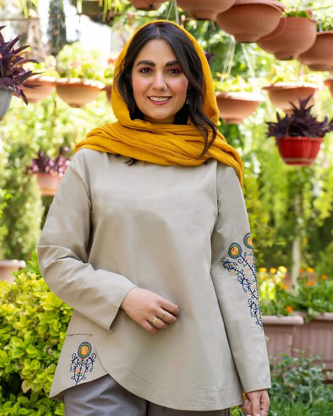 قیمت تونیک زنانه دردانه جنس الیاف طبیعی شیراز