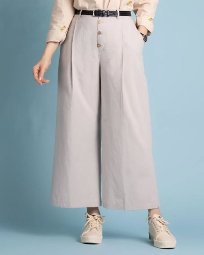 شلوار زنانه بگی کوتاه جنس کتان