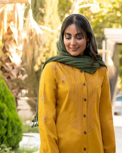 مانتو زنانه ماهلین جنس الیاف طبیعی