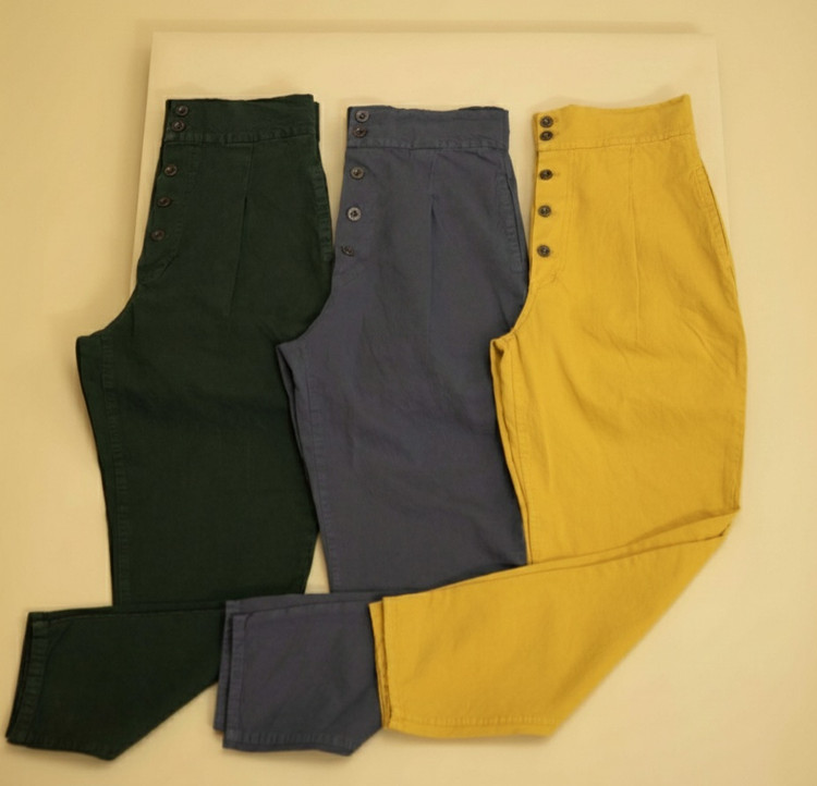 شلوار زنانه مام استایل جنس کتان