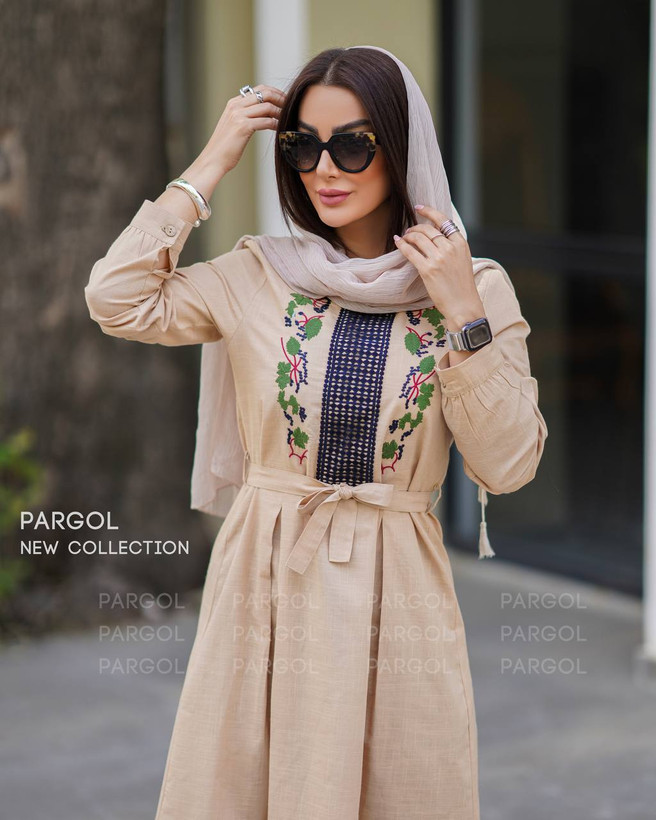 قیمت پیراهن زنانه کژال جنس لینن اسلپ شیراز