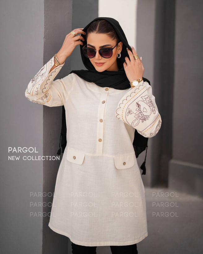 خرید مانتو زنانه لیانا لینن اسلپ شیراز