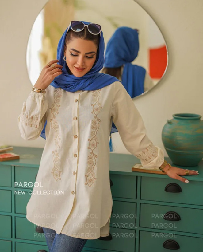 خرید مانتو زنانه لیلی جنس لینن اسلپ شیراز