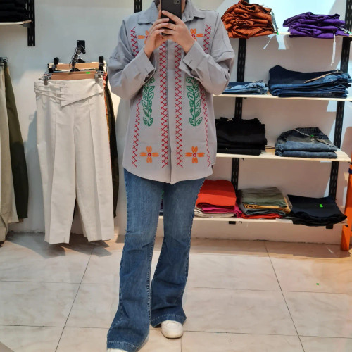 شومیز زنانه وارداتی جنس لینن