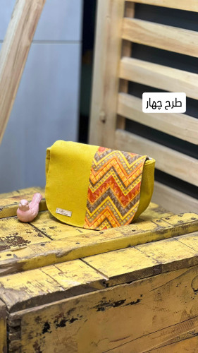 کیف زنانه دوشی نقلی پارچه ای آستردار