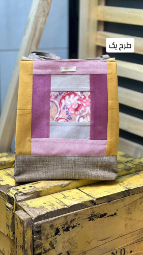 خرید کیف زنانه دوشی توبره پارچه ای آستردار شیراز