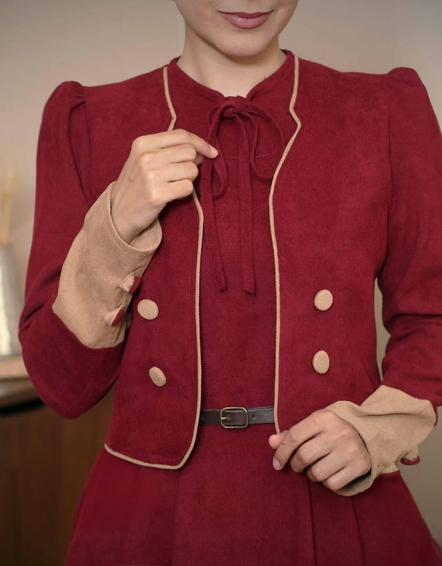 خرید کت و سارافون زنانه چکامه جنس مخمل کبریتی شیراز