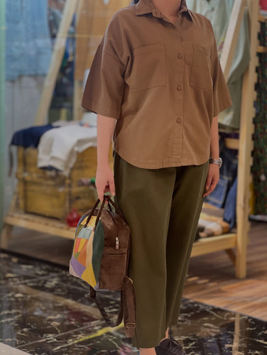 شومیز زنانه آستین سه ربع جنس لینن