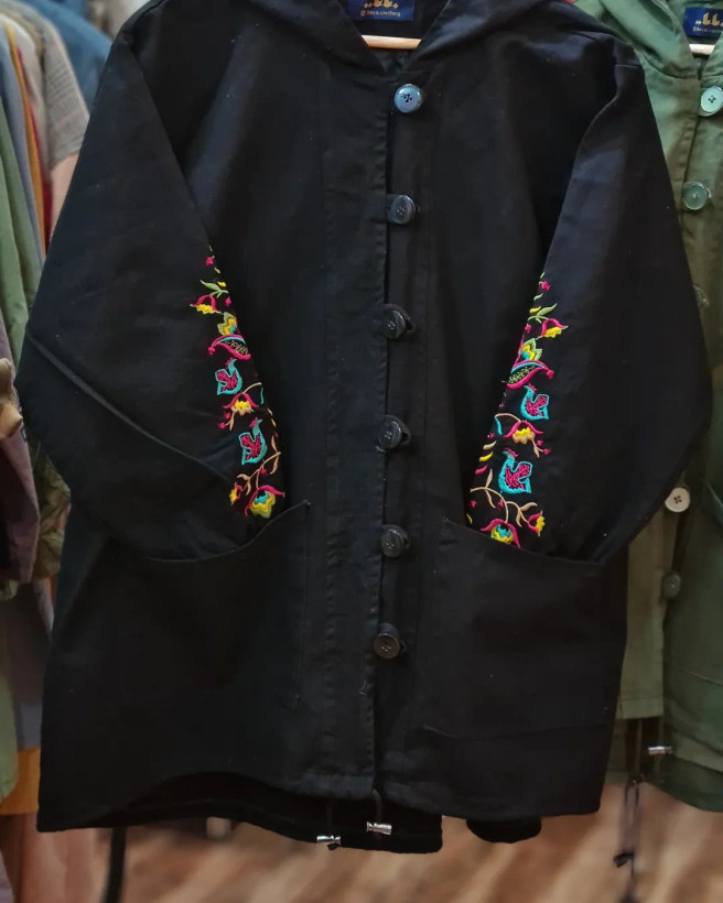 قیمت تونیک کلاه دار زنانه پرنده جنس کتان شیراز