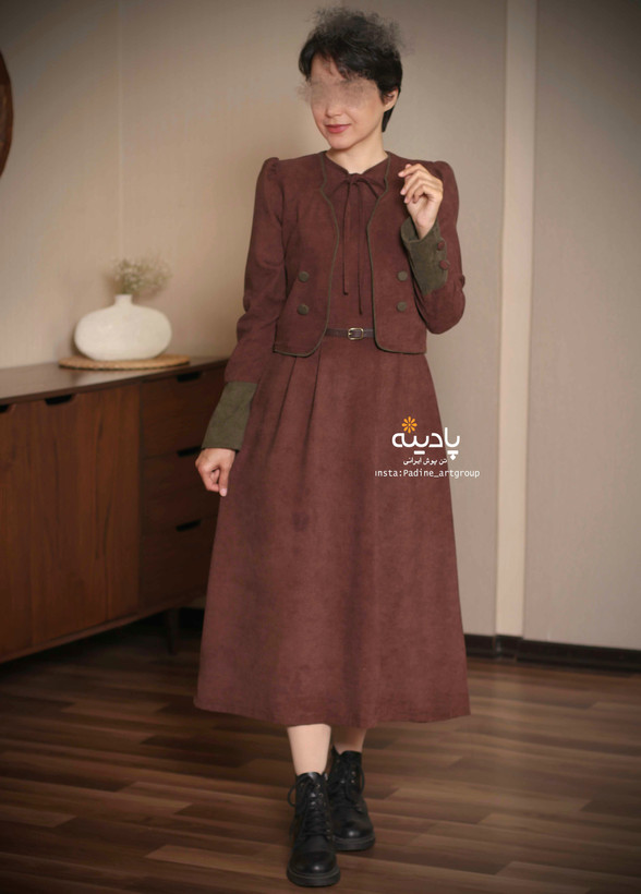 کت و سارافون زنانه شیک جنس مخمل کبریتی شیراز