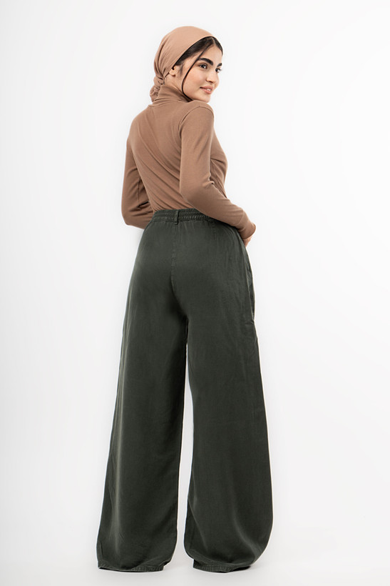 خرید شلوار واید زنانه جنس سیلک کتان شیراز