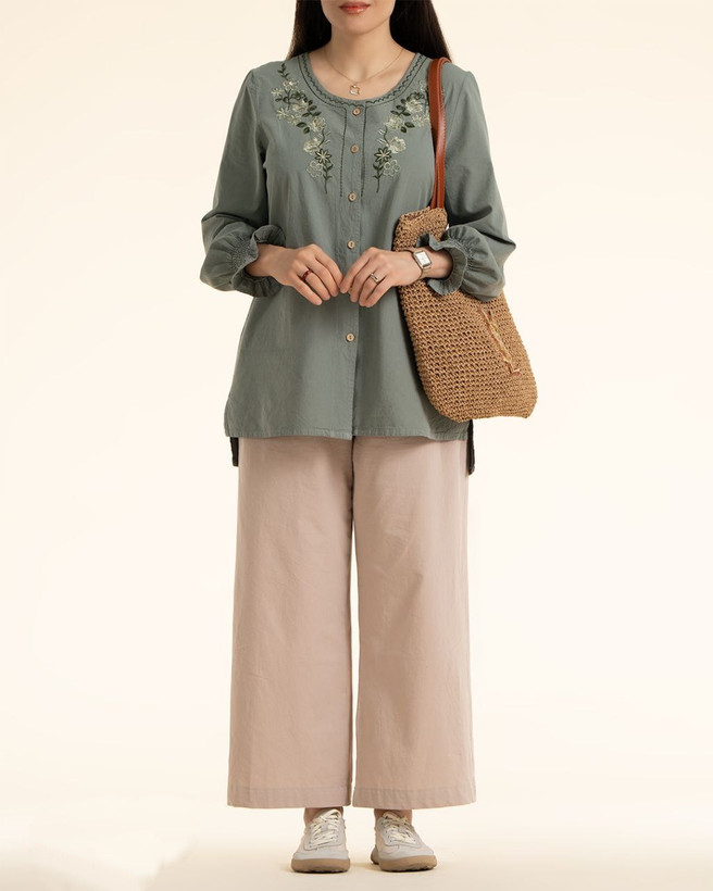 شومیز زنانه ماهوین جنس الیاف طبیعی