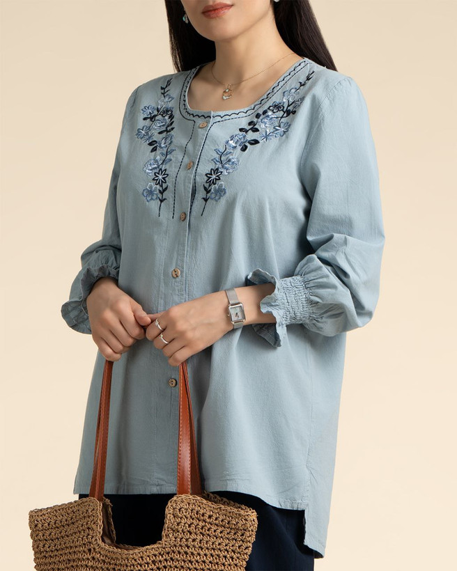 خرید شومیز زنانه ماهوین جنس الیاف طبیعی شیراز