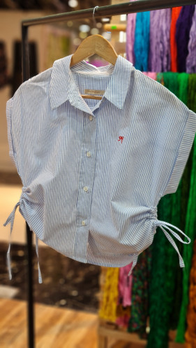 خرید شومیز کراپ راه راه نخ پنبه شیراز